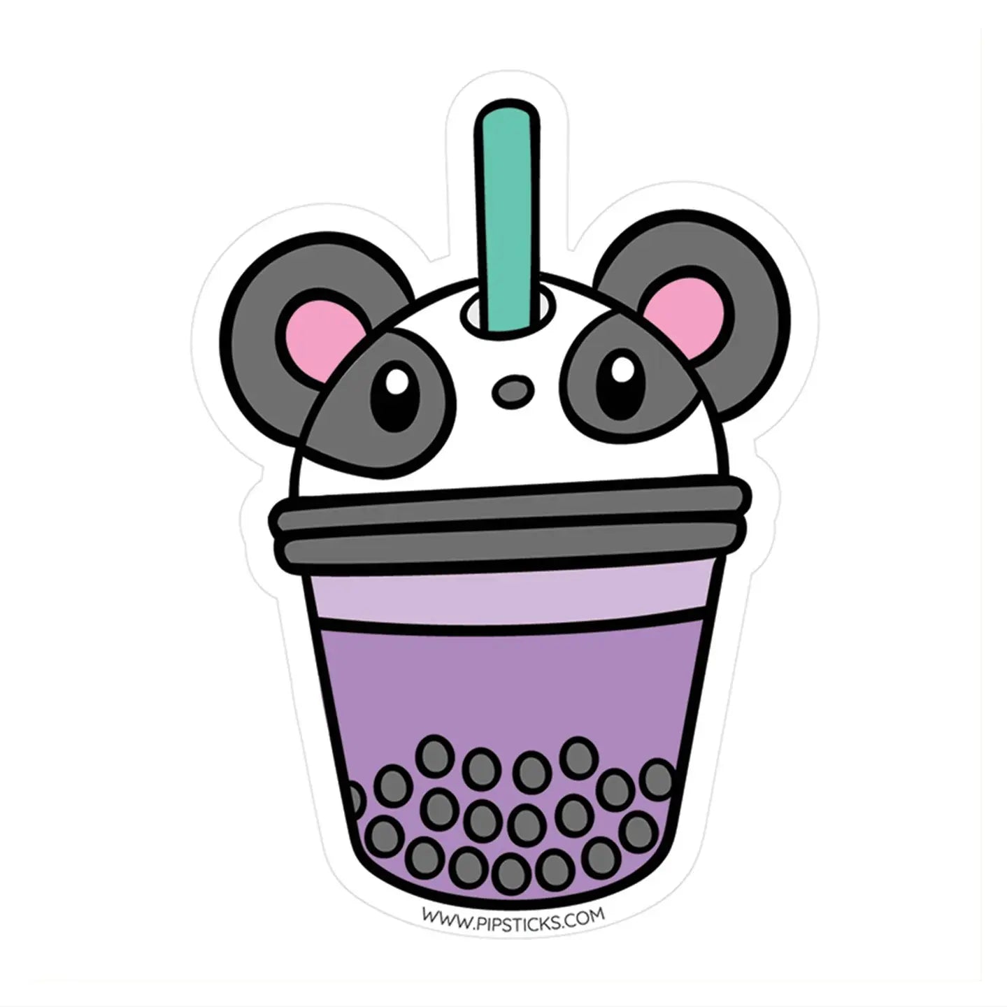 Boba Panda Vinyl Pipsticker image 0