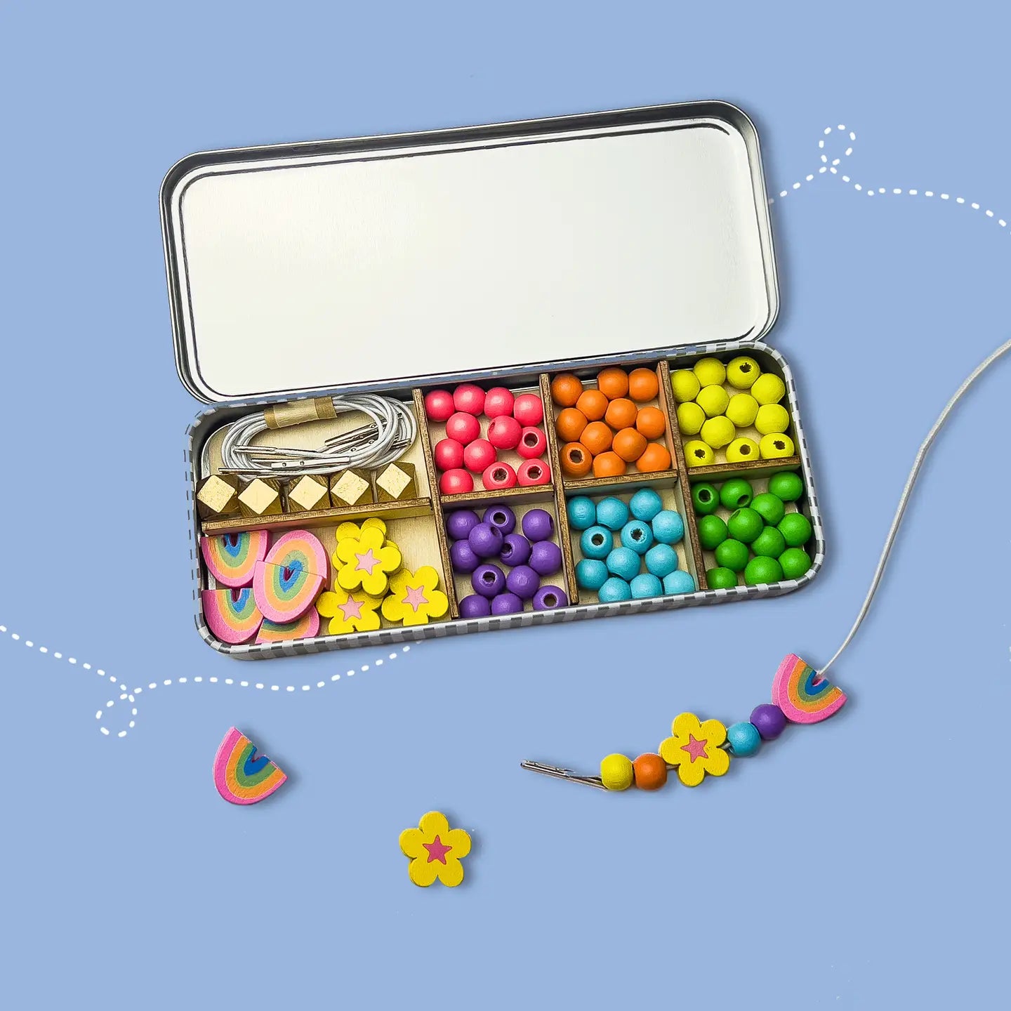 Rainbow Bracelet Beading Kit For Children image 0