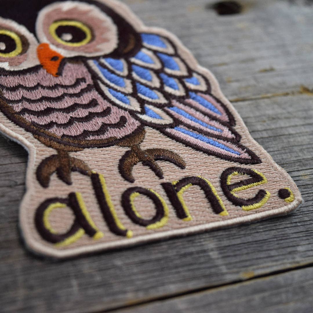 Alone Owl Embroidered Patch