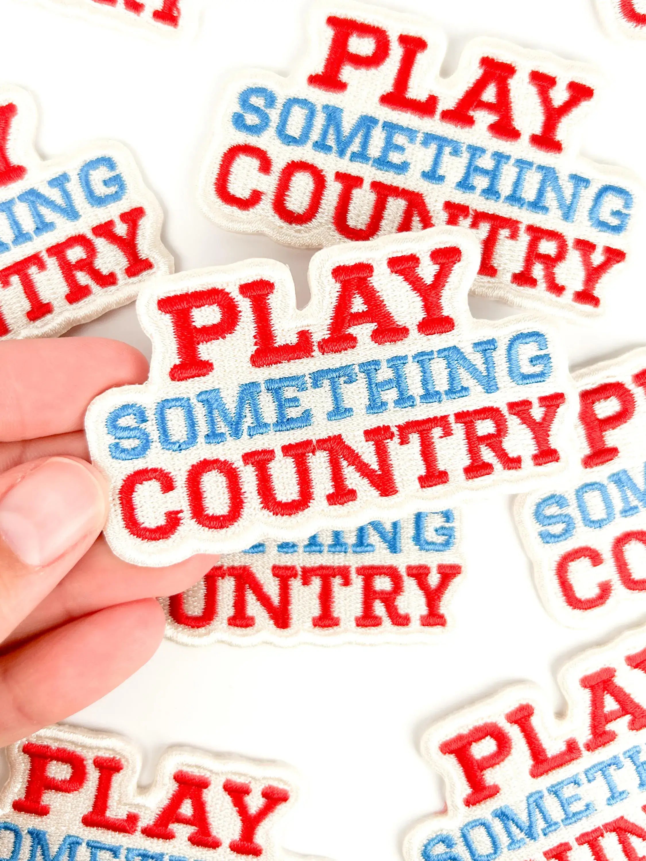 Play Something Country Patch – Embroidered Iron-On Music Fan