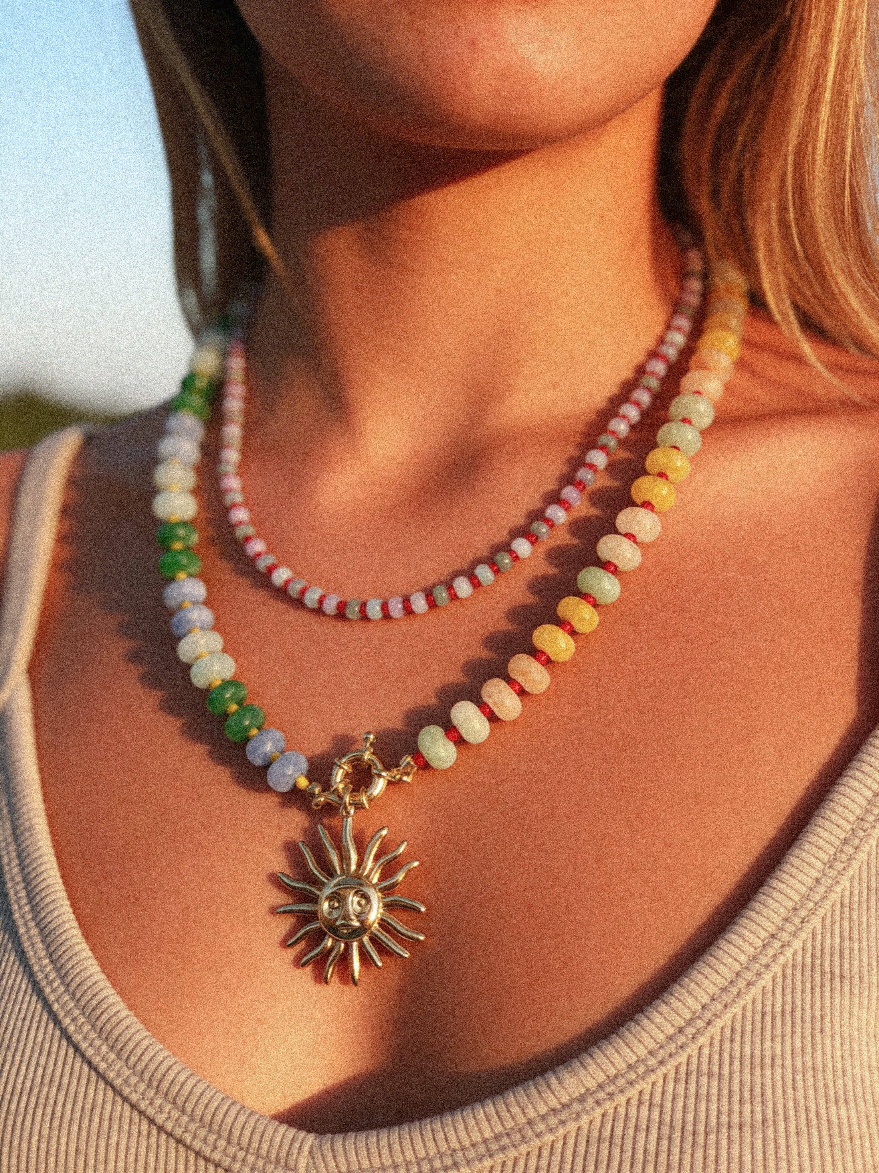 The Riviera Beaded Charm Necklace