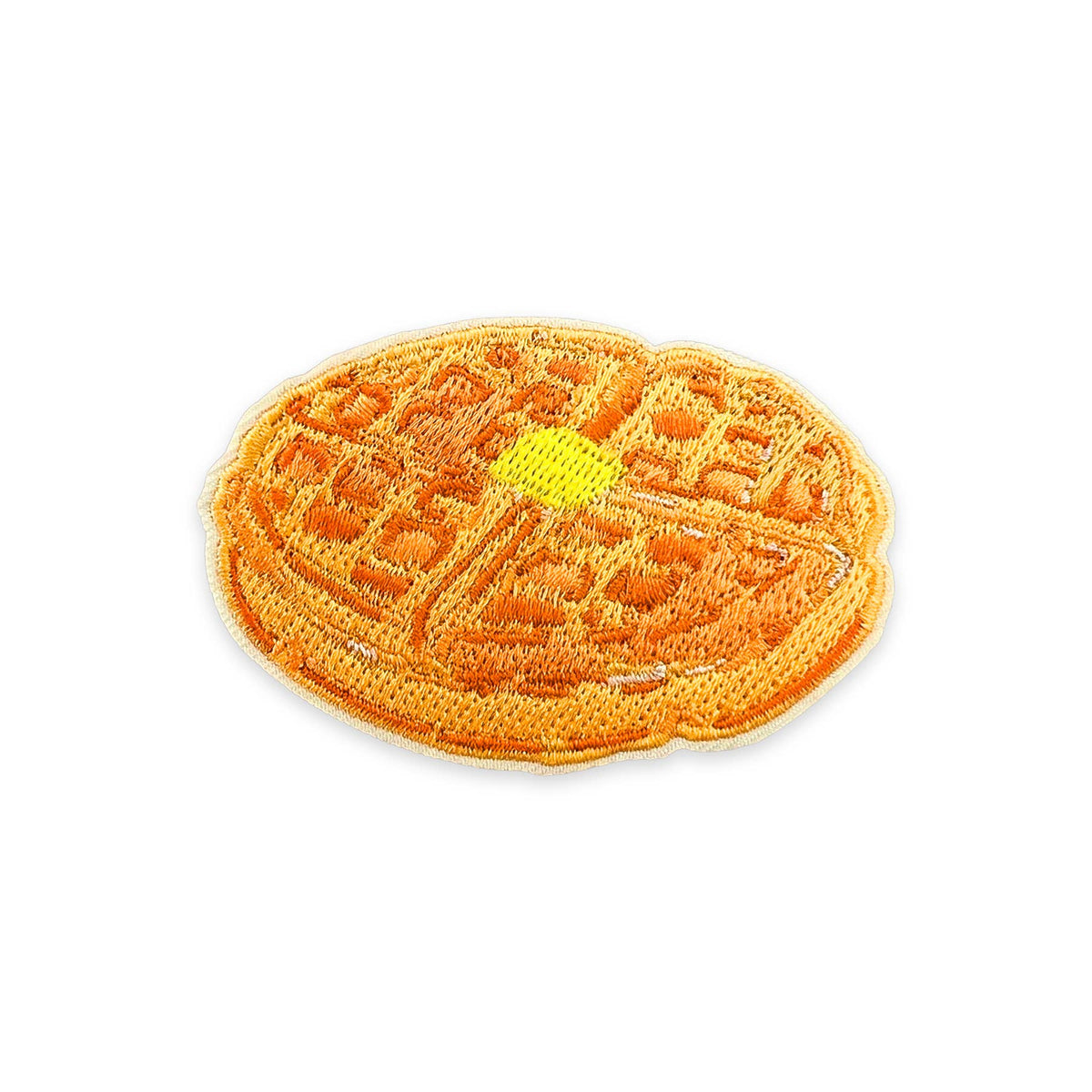 Waffle Iron-On Patch | Waffles with Butter Embroidered Patch