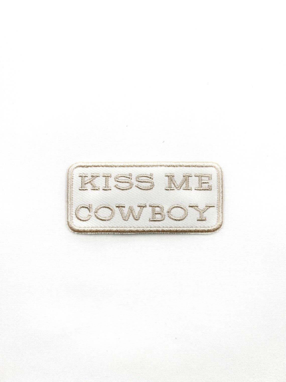 Kiss Me Cowboy Patch Embroidered Iron-On Patch Western Rodeo