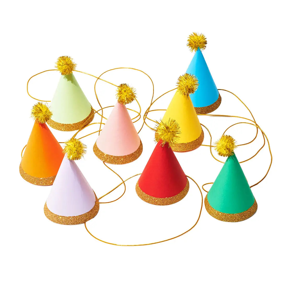 Mini Pom Party Hats image 1