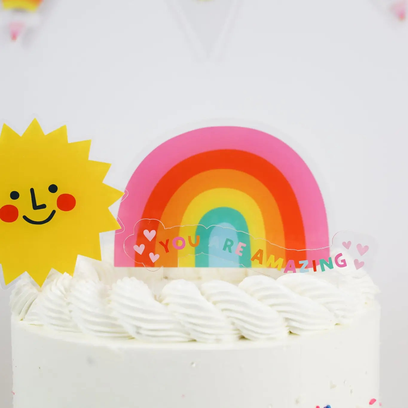 Chasing Rainbows Acrylic Cake Topper Set image 1
