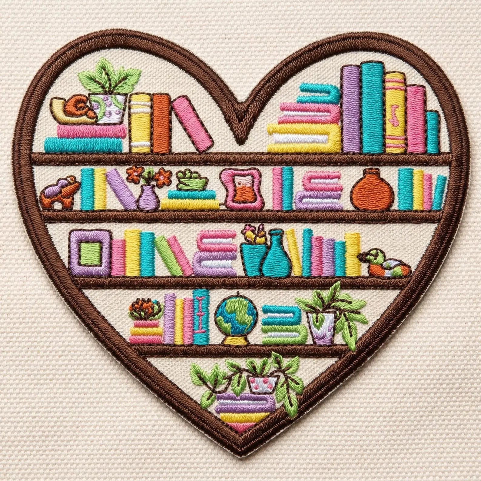 HEART BOOKSHELF PATCH